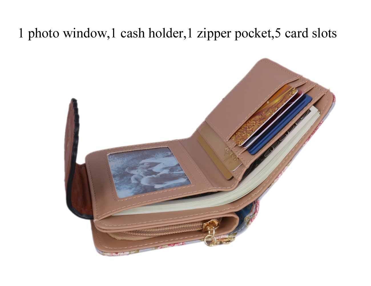 Women's Small Floral Wallet - Slim Coin Purse & Card Holder for Everyday Use, Travel, and Gifts