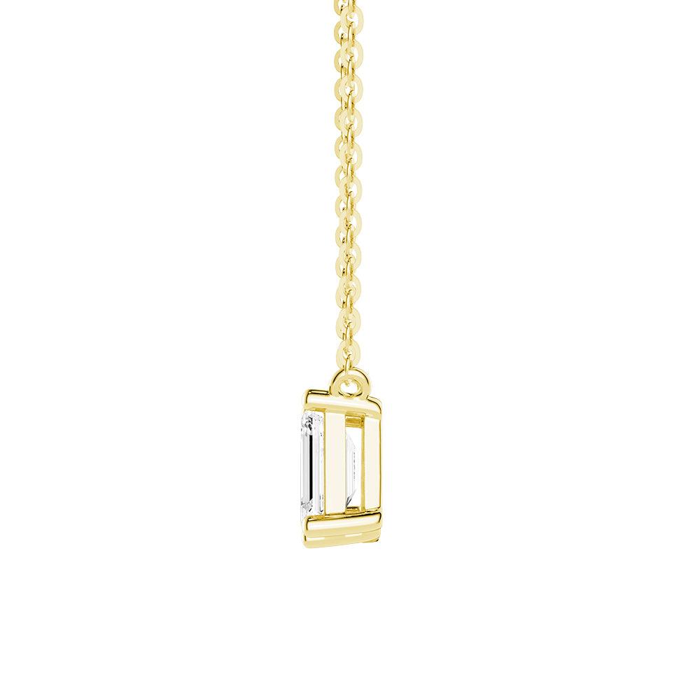 Emerald Cut & Pear Cut Toi Et Moi Pendant Necklace - Elegant Couple's Jewelry for Anniversaries, Weddings & Romantic Gifts