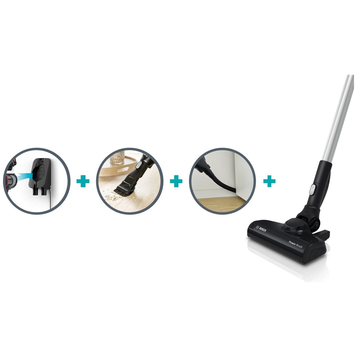 Bosch Series 6 Cordless Hand Stick Vacuum Cleaner - Lightweight, Powerful Suction, 60min Runtime, Moonlight Blue (BCS611AU) - Perfect for Hard Floors, Carpets & Pet Hair Cleaning