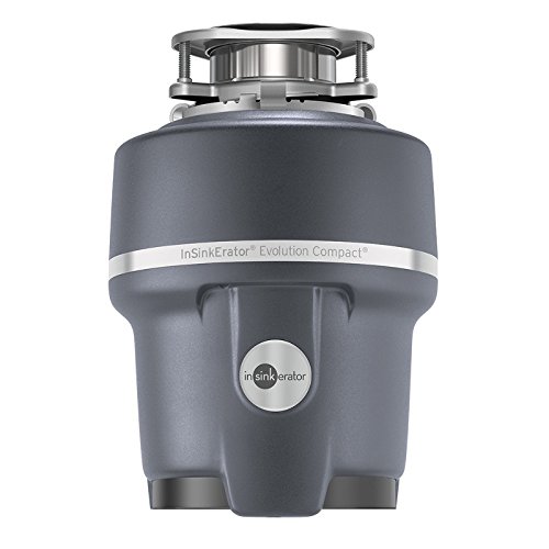 InSinkErator Evolution Compact 3/4 HP Garbage Disposal Unit - Powerful & Quiet Kitchen Waste Disposer for Sink Drain Cleaning | Perfect for Home Kitchens & Small Restaurants