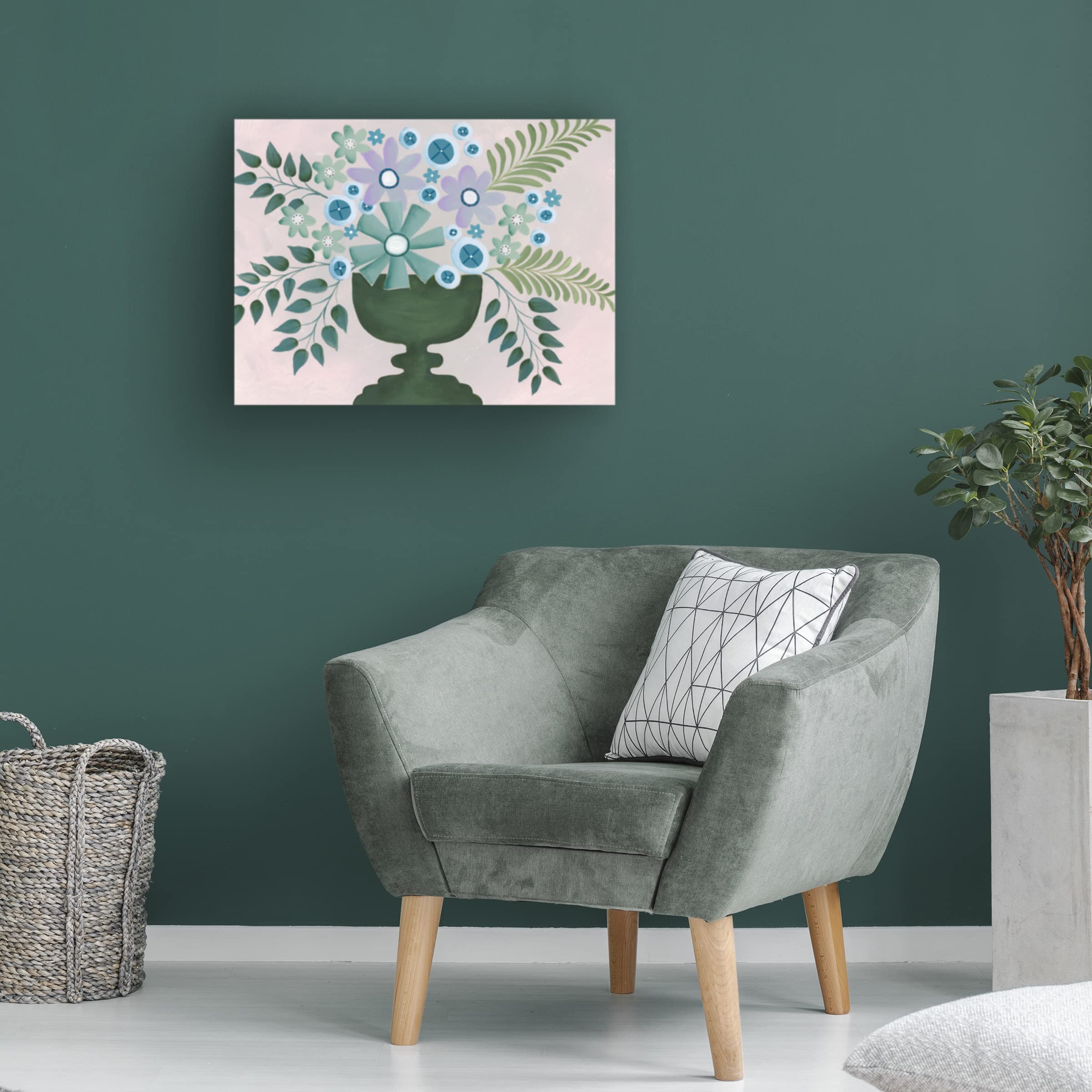 Trademark Fine Art 'Lavender Floral II' Canvas Wall Art by Regina Moore - Elegant Floral Painting for Living Room, Bedroom & Office Decor