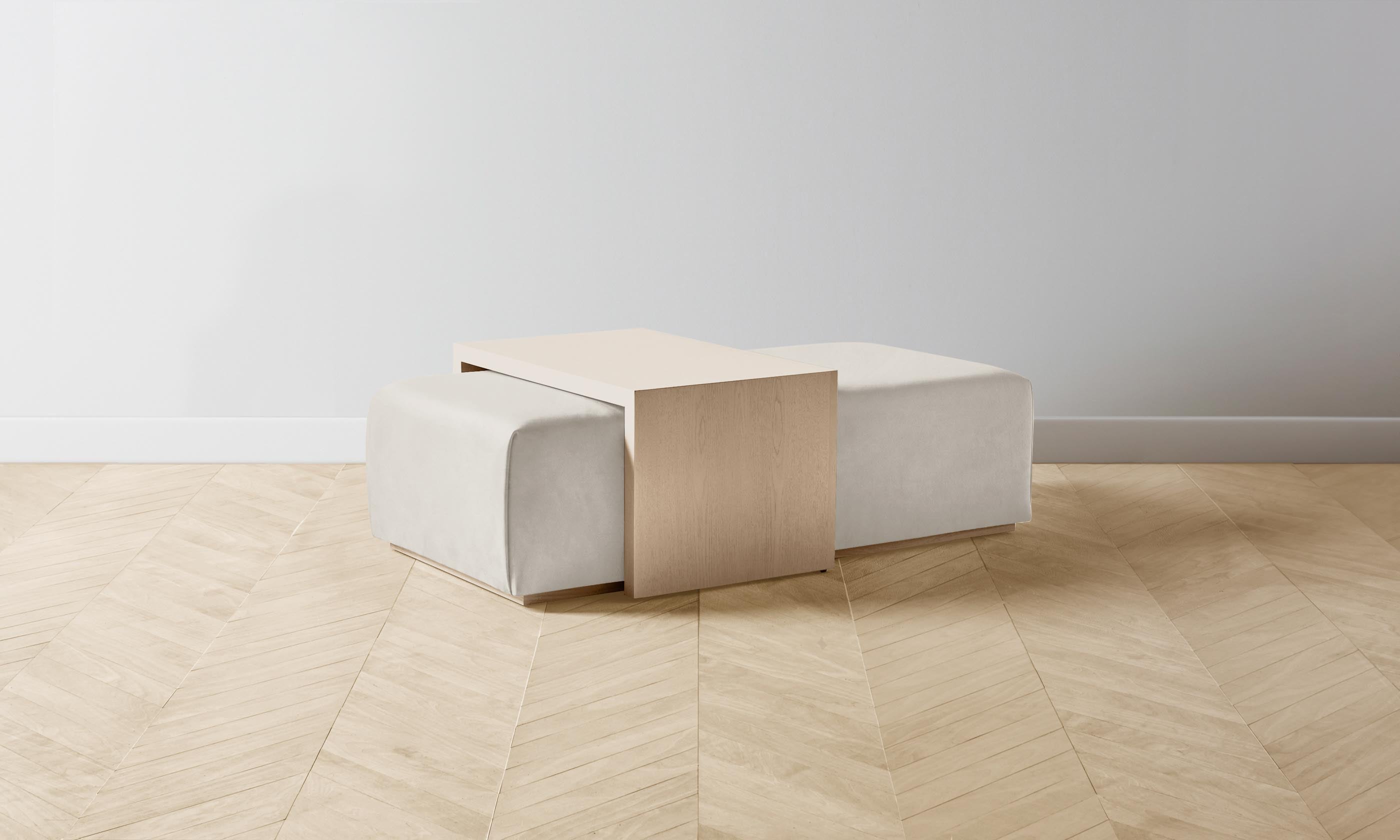 The Bowery Ottoman - Premium Nubuck Leather Sail Design for Living Room, Bedroom & Office - Stylish Footrest & Extra Seating