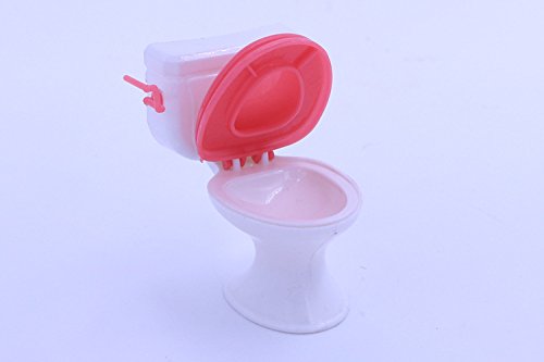 Funny Toilet Cake Toppers Set for Bachelorette Party, Birthday Celebrations - 1 Toilet with 6 Mini Liquor Bottles - Perfect for Wedding Showers, Girls Night Out & Hilarious Cake Decorations