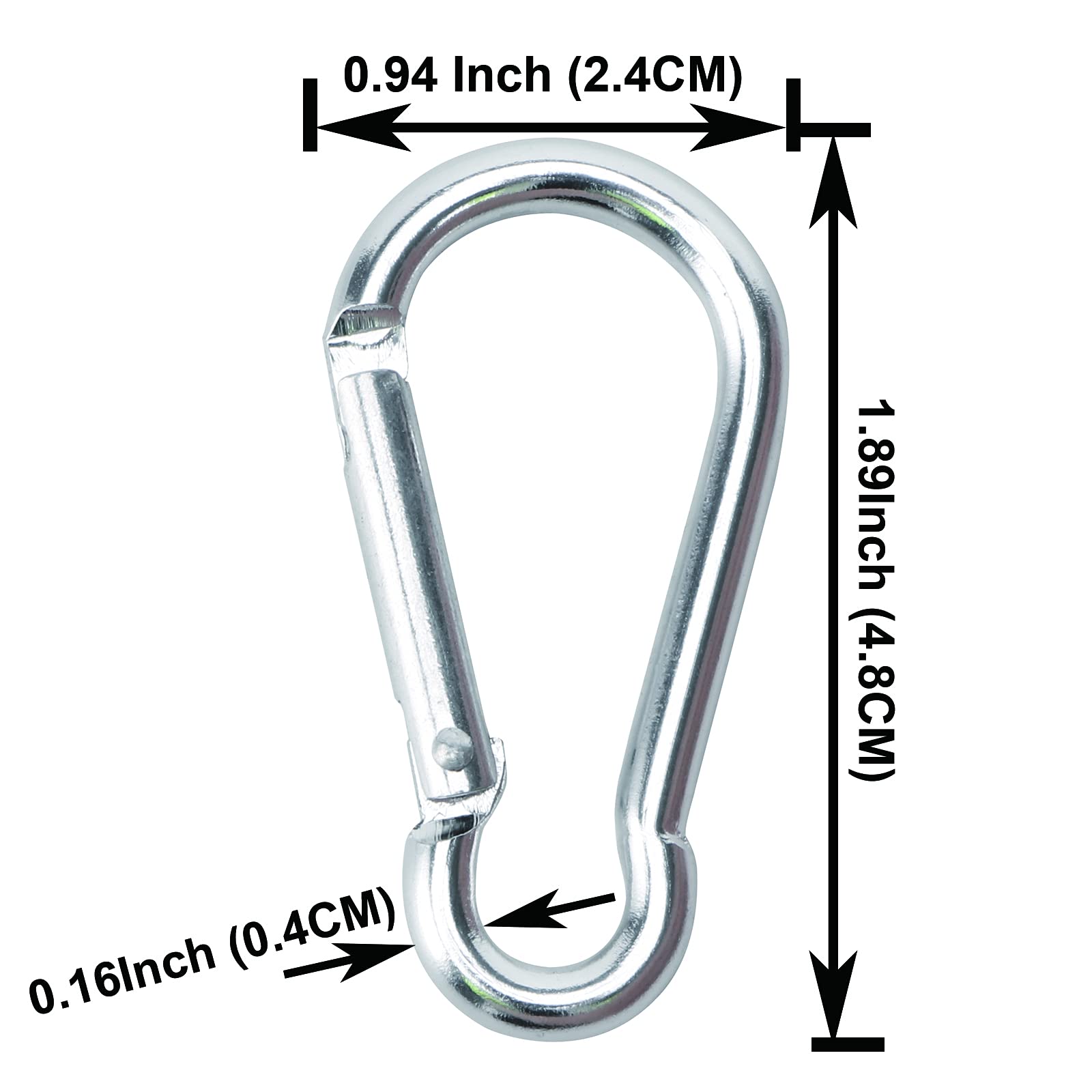 500pcs Bulk Mini Aluminum Carabiner Spring Clip Hook Keychain Buckle Pack - Silver | Heavy Duty Lightweight Carabiner for Camping, Hiking, Fishing, Backpacking, RV Travel, Bottle Holder & Key Organization