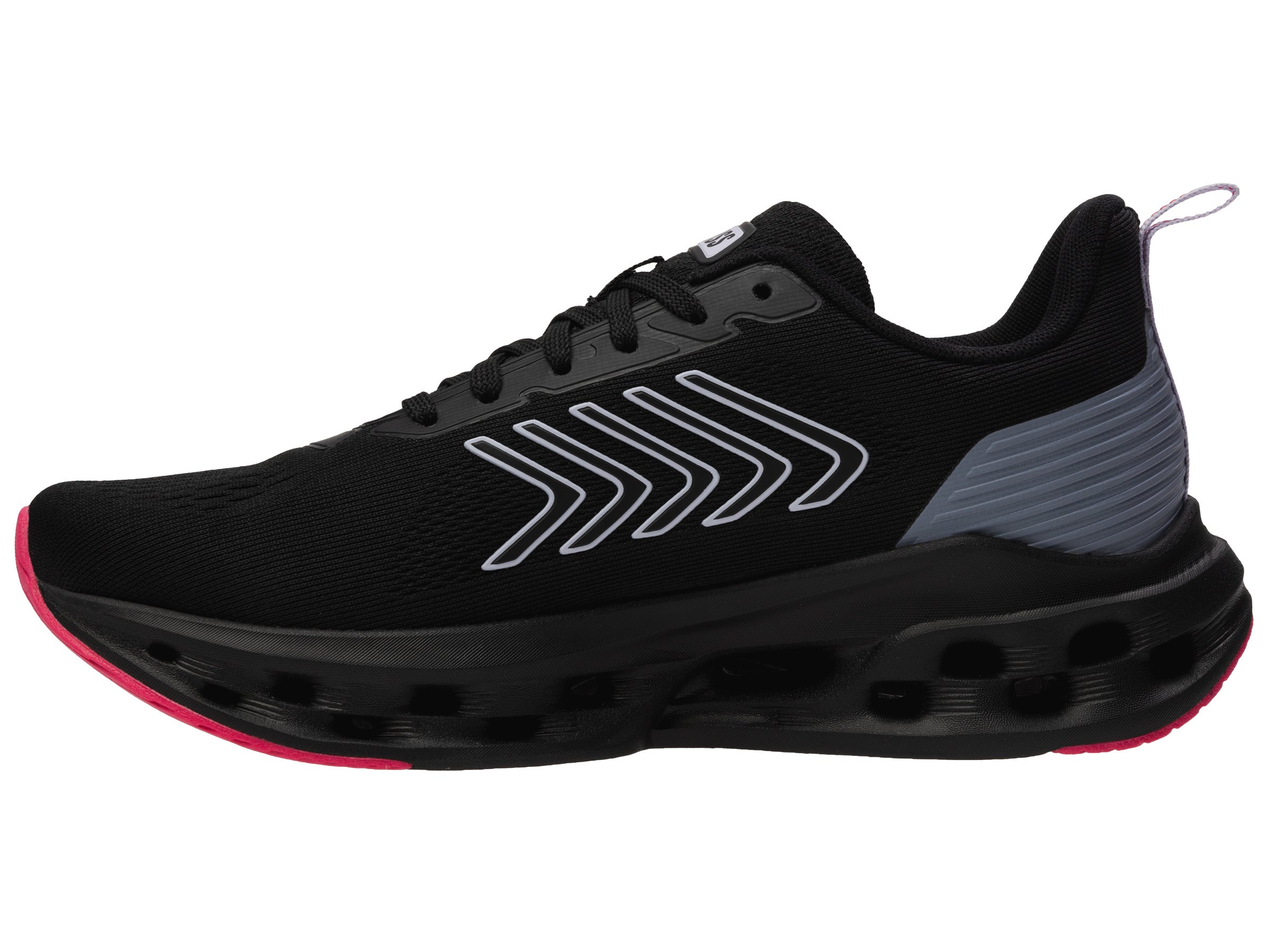 Melrose Tubes Lite Sneakers - Black/Lilac/Raspberry | Lightweight Comfortable Women's Shoes for Running, Walking & Casual Wear
