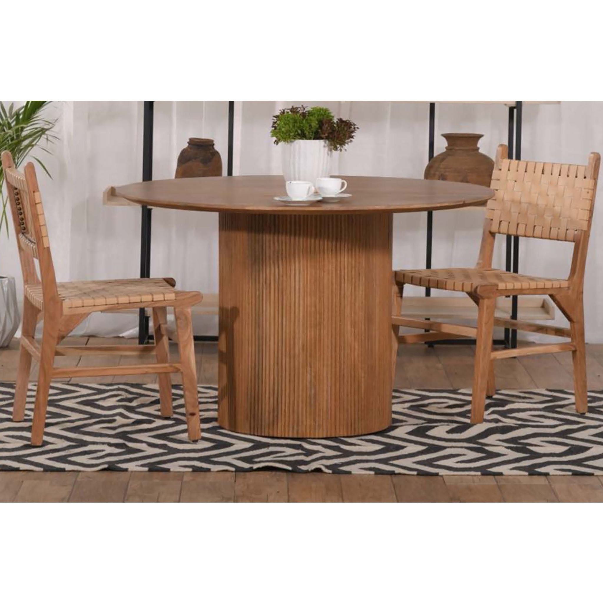 Baris Light Brown Dining Table - 82