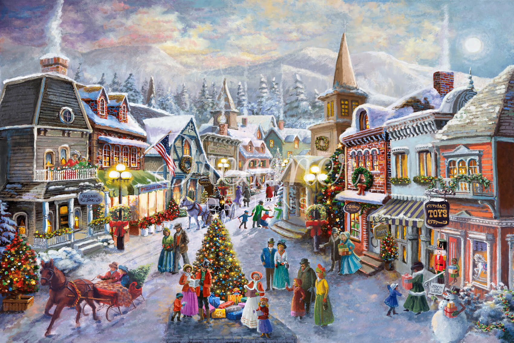 Victorian Christmas Village Set - Miniature Holiday Houses for Christmas Decorations | Perfect for Home, Office, and Christmas Tree Display