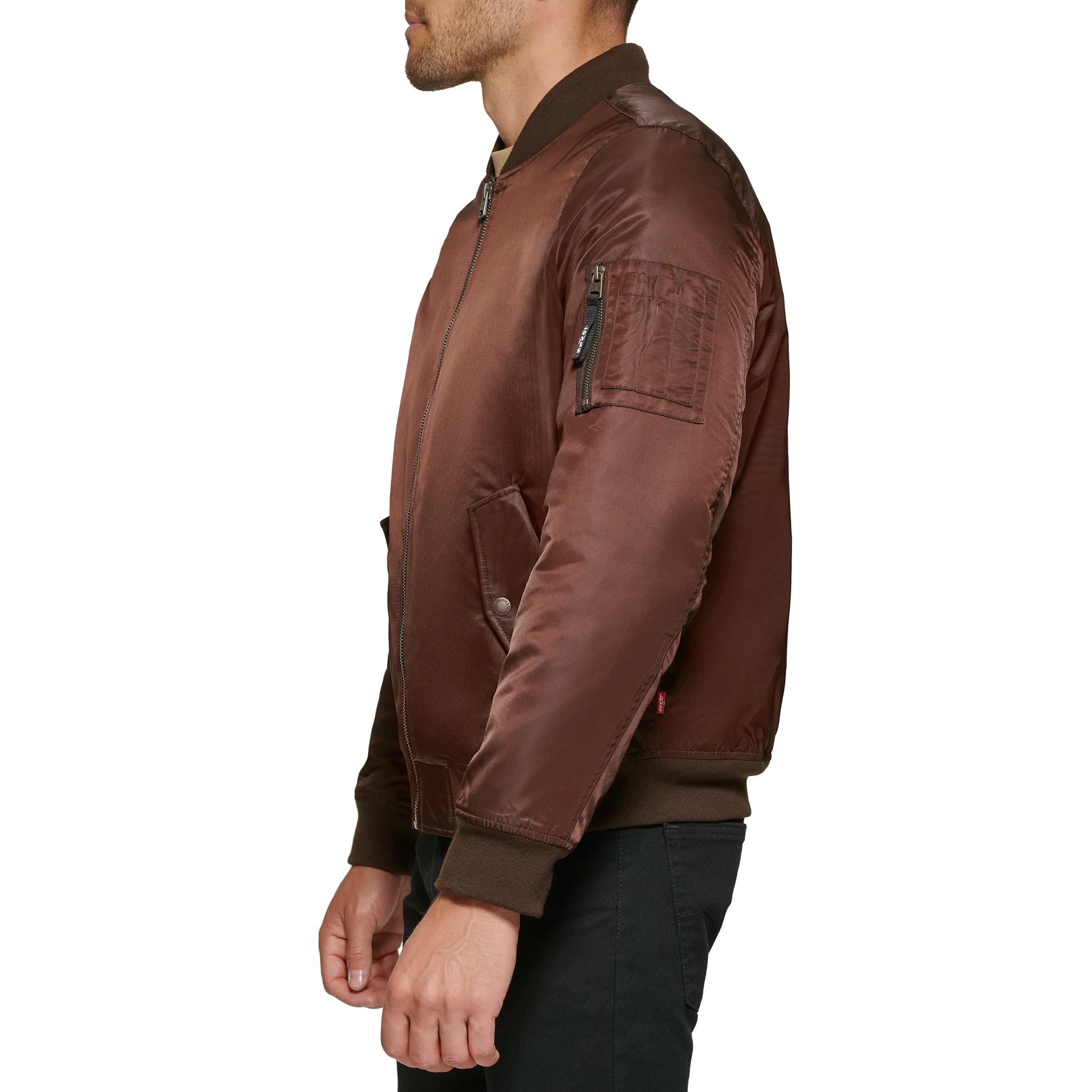 Levi's Men's MA-1 Flight Lightweight Zip-Up Bomber Jacket | Classic Aviator Style | Perfect for Casual Wear, Travel & Outdoor Adventures