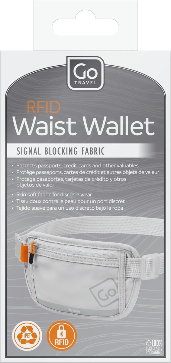 Go Travel RFID Waist Wallet - Secure Anti-Theft Money Belt for Travel, Running & Outdoor Activities | Slim Hidden Passport Holder with RFID Blocking Technology