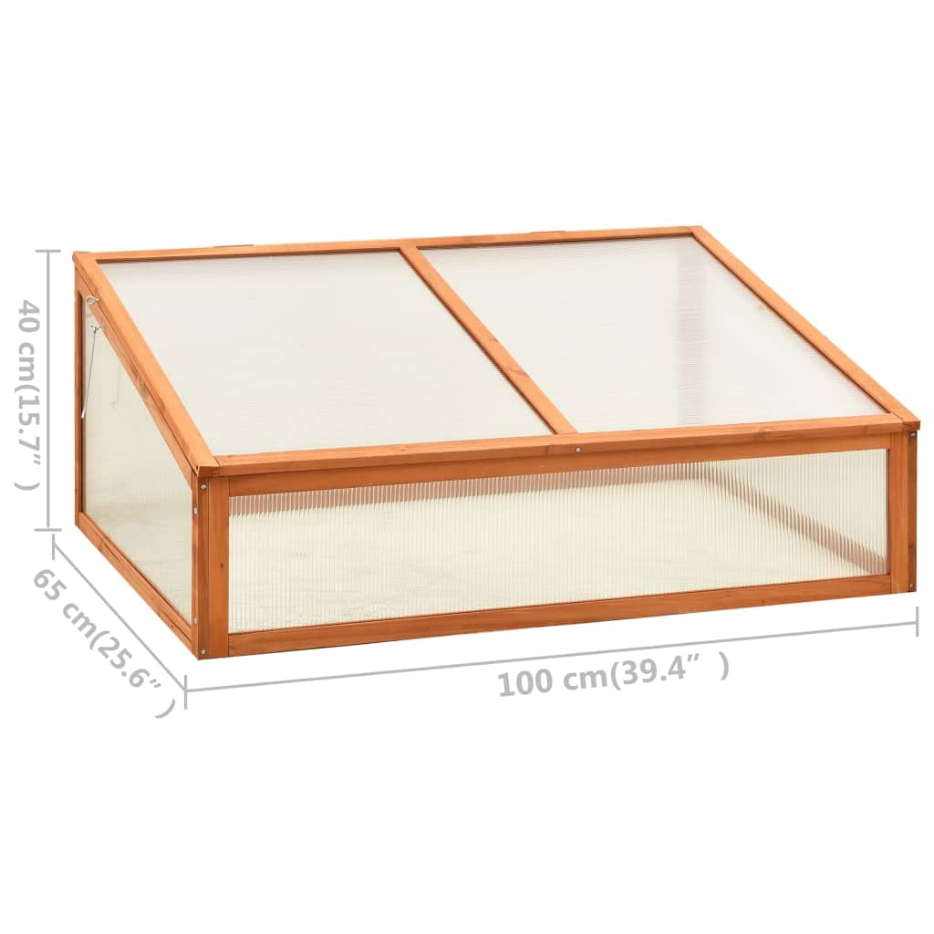 CHARMMA Greenhouse 39.4x25.6x15.7 Inch Firwood Plant Growing Box - Perfect for Indoor Herb Garden, Seed Starting & Plant Propagation