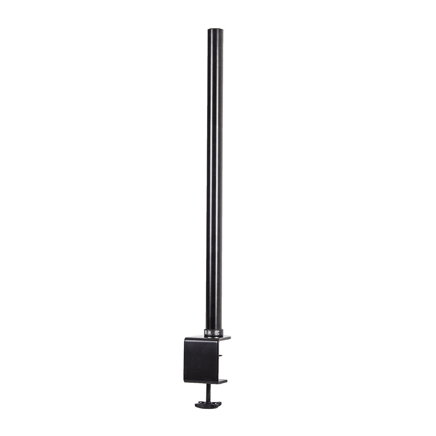 Duronic DM15 DM25 DM35 80cm Black Monitor Desk Mount Arm | Heavy Duty Steel Pole | Extra Long 800mm (32