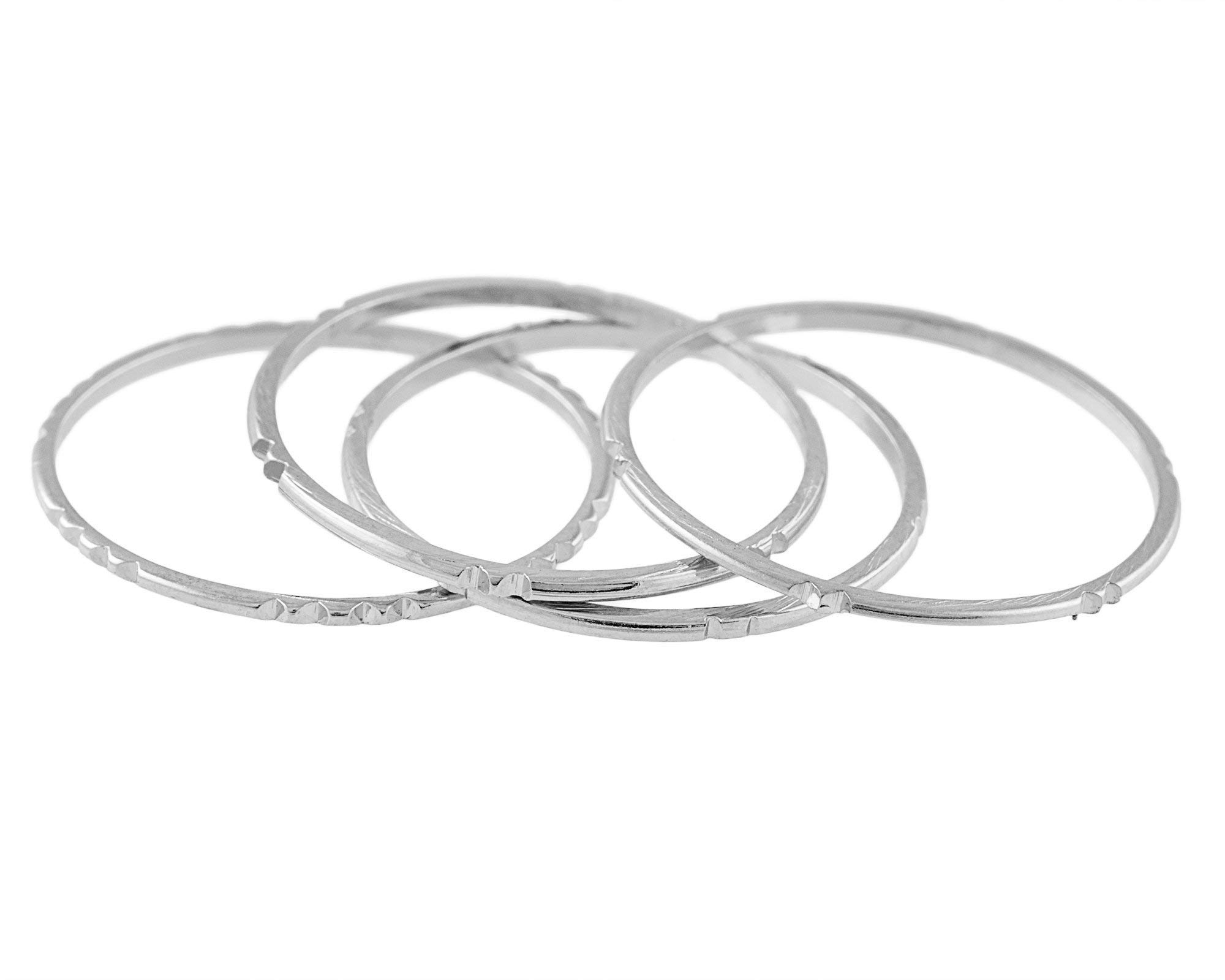 Stacking Silver Rings Set of 5 Thin Minimalist Rings for Women - Dainty Layering Rings for Everyday Wear, Stackable Rings for Gift Giving & Fashion Accessories