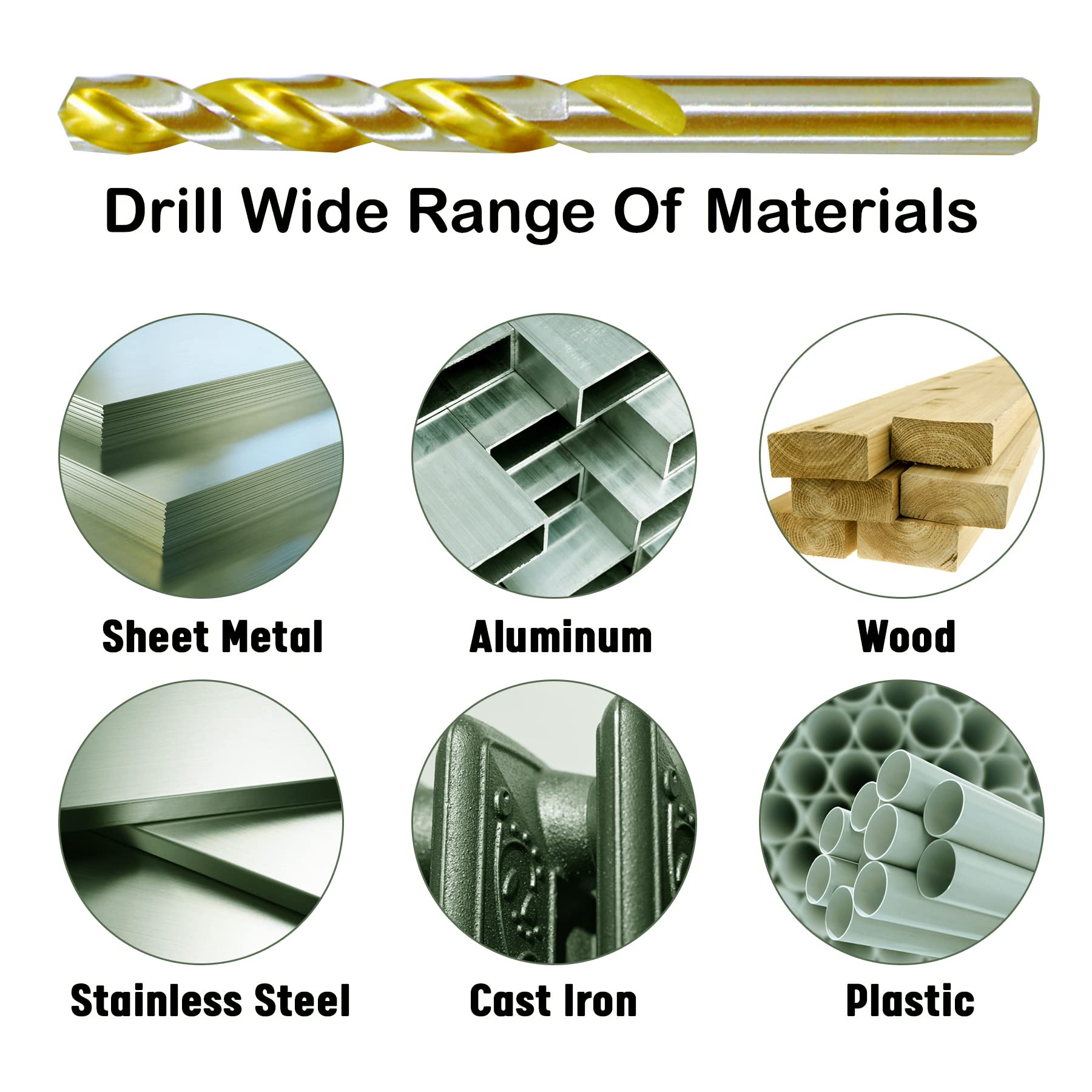 High-Speed Steel (HSS) Titanium Coated 3/8