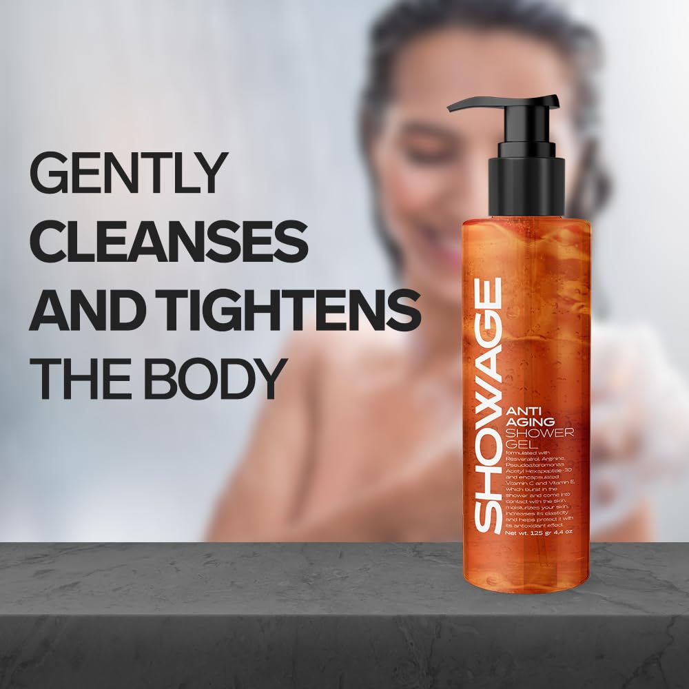 Anti-Aging Shower Gel & Body Wash - Moisturizing & Firming Cleanser for Youthful Skin | Hydrating Skin Care for Daily Use in Bath & Shower (Pack of 6)
