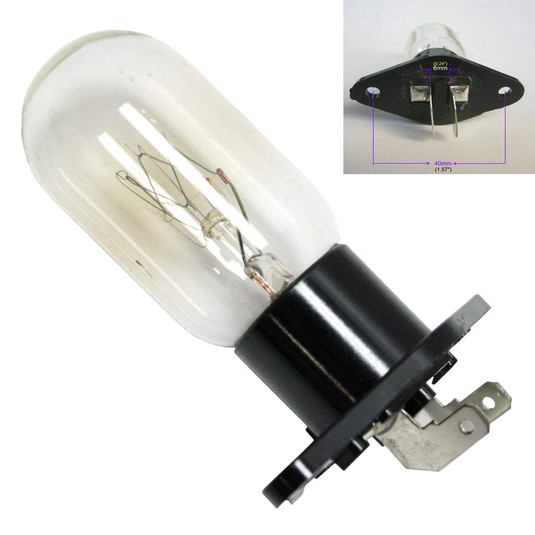 Universal Microwave Oven Light Bulb 25W - Compatible with GE, Panasonic, Daewoo, LG & More Brands - Replacement Lamp for Quick & Easy DIY Fix - Perfect for Kitchen, Home & Restaurant Use