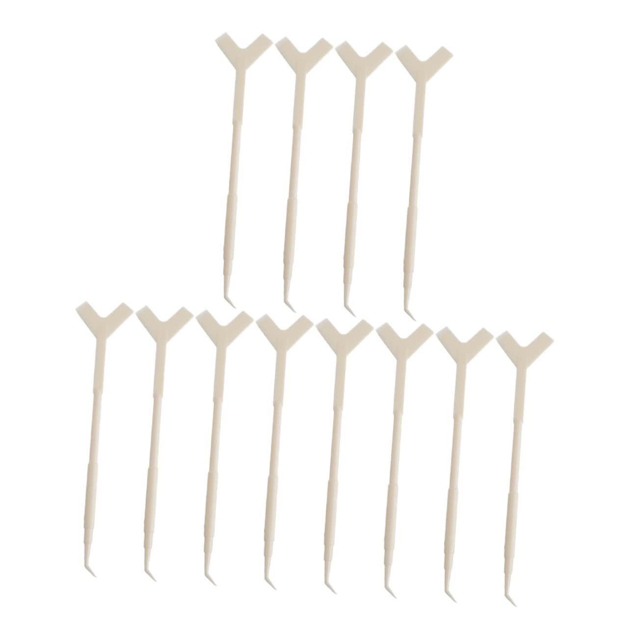 ADOCARN 12pcs Y-Shaped Eyelash Brush - False Eyelash Applicator, Mascara Tool & Lash Separator for Eyelash Extensions & Lifting | Perfect for Professional Makeup Artists & DIY Beauty Enthusiasts