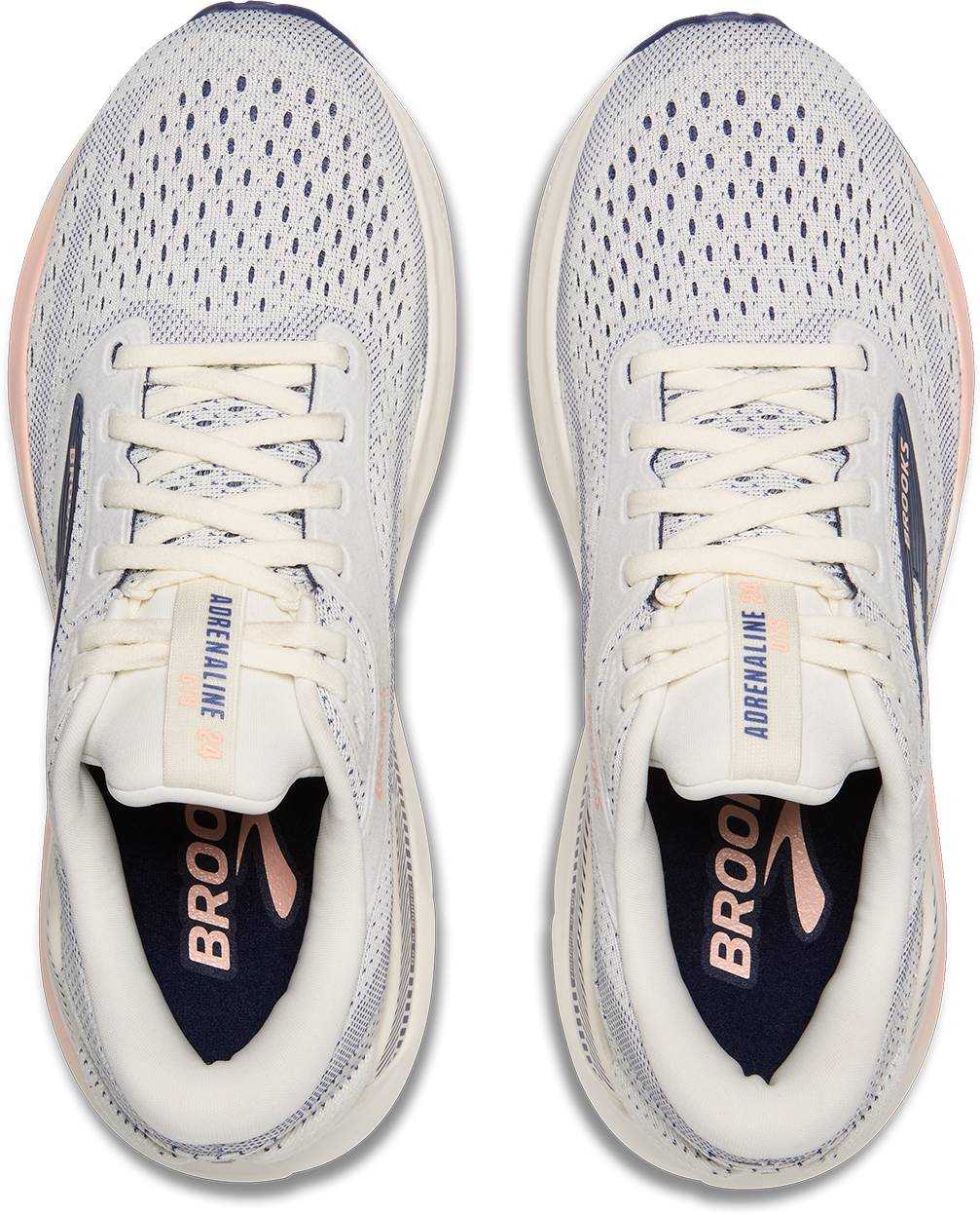 Women's Adrenaline GTS 24 Running Shoes - Lightweight Cushioned Sneakers for Women in Grey/Blue Ribbon/Peach | Perfect for Jogging, Gym Workouts & Everyday Comfort