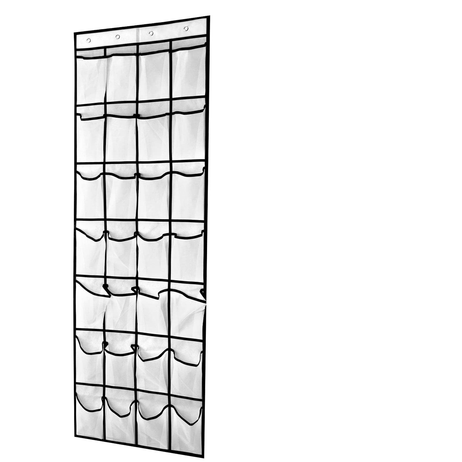 AWED 28 Compartments Hanging Shoe Organizer for Closet - Multi-Purpose Storage Rack for Shoes, Hats, Clothes & Accessories - Space Saving Solution for Bedroom, Closet & Entryway Organization