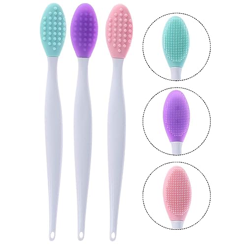 Giffy® Silicone Lip & Nose Exfoliator - Blackhead Remover & Facial Cleansing Brush for Deep Cleaning - Gentle Face Scrubber for Skincare Routine (Medium, 3-Pack) - Perfect for Daily Exfoliation & Pore Cleansing