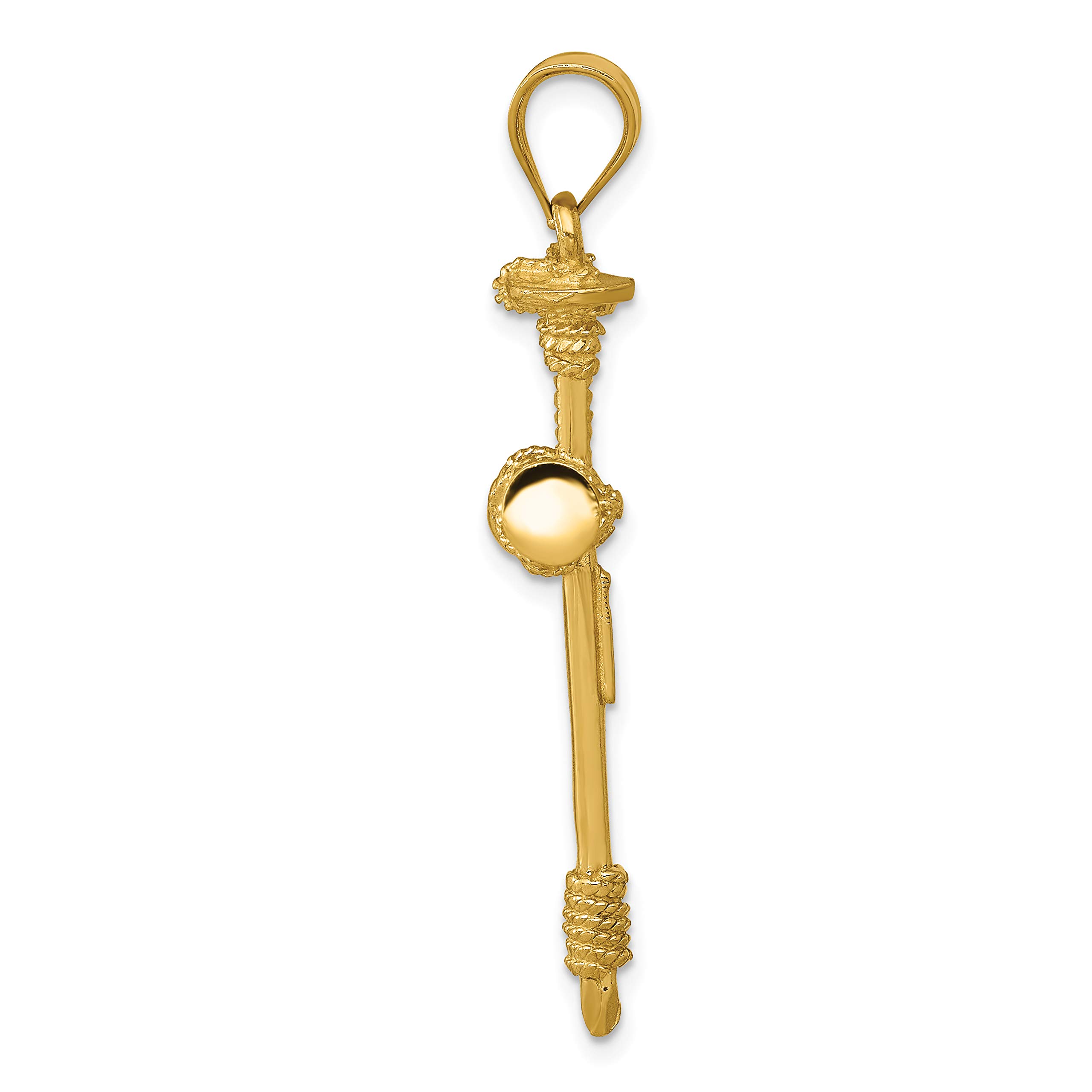 14K Gold Polished Nail Cross Pendant Necklace - Religious Jewelry for Women & Men - Perfect for Church, Baptism, Confirmation & Everyday Wear