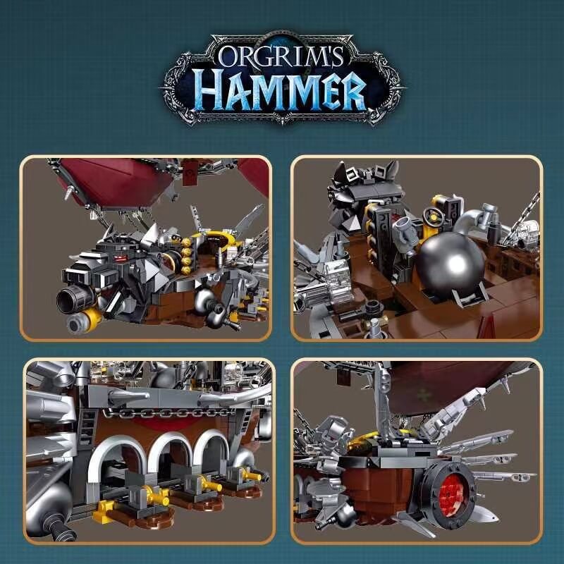 JIE STAR 58036 Orgrim's Hammer Replica - Premium Collectible Warcraft Battle Axe for Cosplay, Gaming Room Decor & Fantasy LARP Weapon - Perfect Gift for WoW Fans