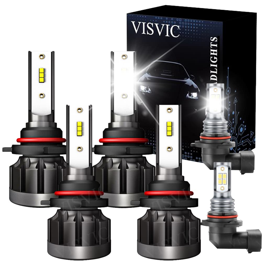 VISVIC LED Headlight Bulbs for TOYOTA AVALON 2000-2007 - 9005/9006 High Low Beam + 9006 Fog Light Bulbs Conversion Kit - 6500K Cool White IP68 Waterproof - Easy Plug & Play Installation (6-Pack) - Perfect for Night Driving & Enhanced Road Visibility
