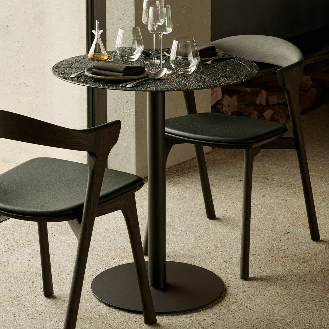 Modern Blend Dining Table Set - 5-Piece Wood & Glass Kitchen Table with 4 Chairs - Perfect for Small Spaces, Apartments & Family Gatherings