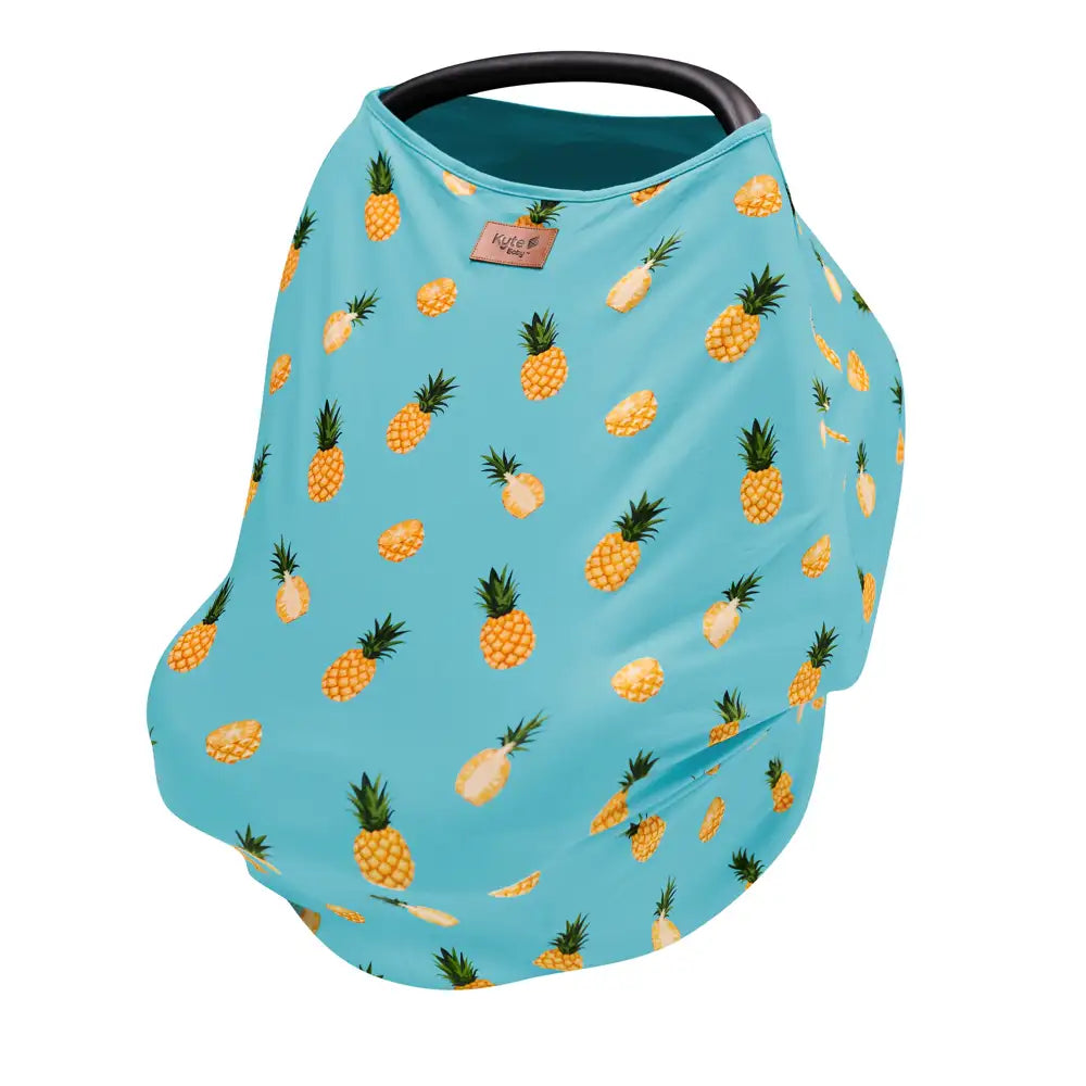 Kyte Baby Car Seat Cover - Soft & Breathable Pineapple Print - Universal Fit for Infant Car Seats - Perfect for Travel, Shopping & Outdoor Adventures