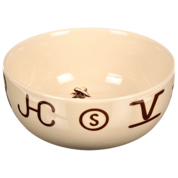 Cowboy Bronc & Brands Bowls - Western Style Ceramic Bowls for Soups, Salads & Snacks - Perfect for Ranch, Farmhouse & Country Kitchen Decor