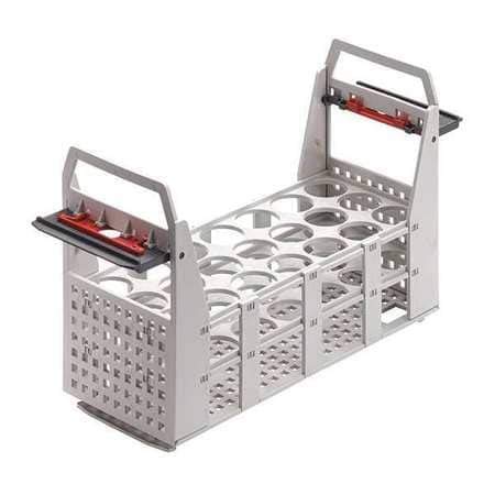 21-Slot Tube Rack for Aquariums - Sturdy Tank Lip Mounting Design | Perfect for Fish Tank Organization, Lab Storage & Scientific Experiments