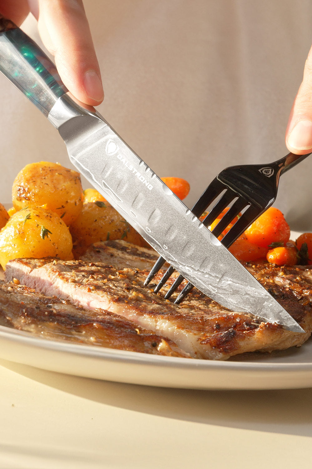 Dalstrong Valhalla Series 5-Piece Steak Knife Set - Ultra Sharp High Carbon Steel Blades for Perfect Steak Cutting - Ideal for Home Dining, BBQ Parties & Gourmet Cooking