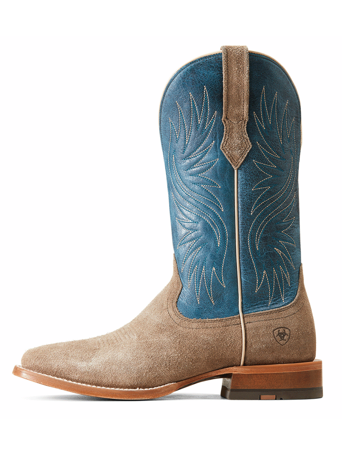 Ariat Men's Circuit Rockridge Western Boot - Smokey Roughout Leather Cowboy Boots for Riding, Work & Outdoor Activities