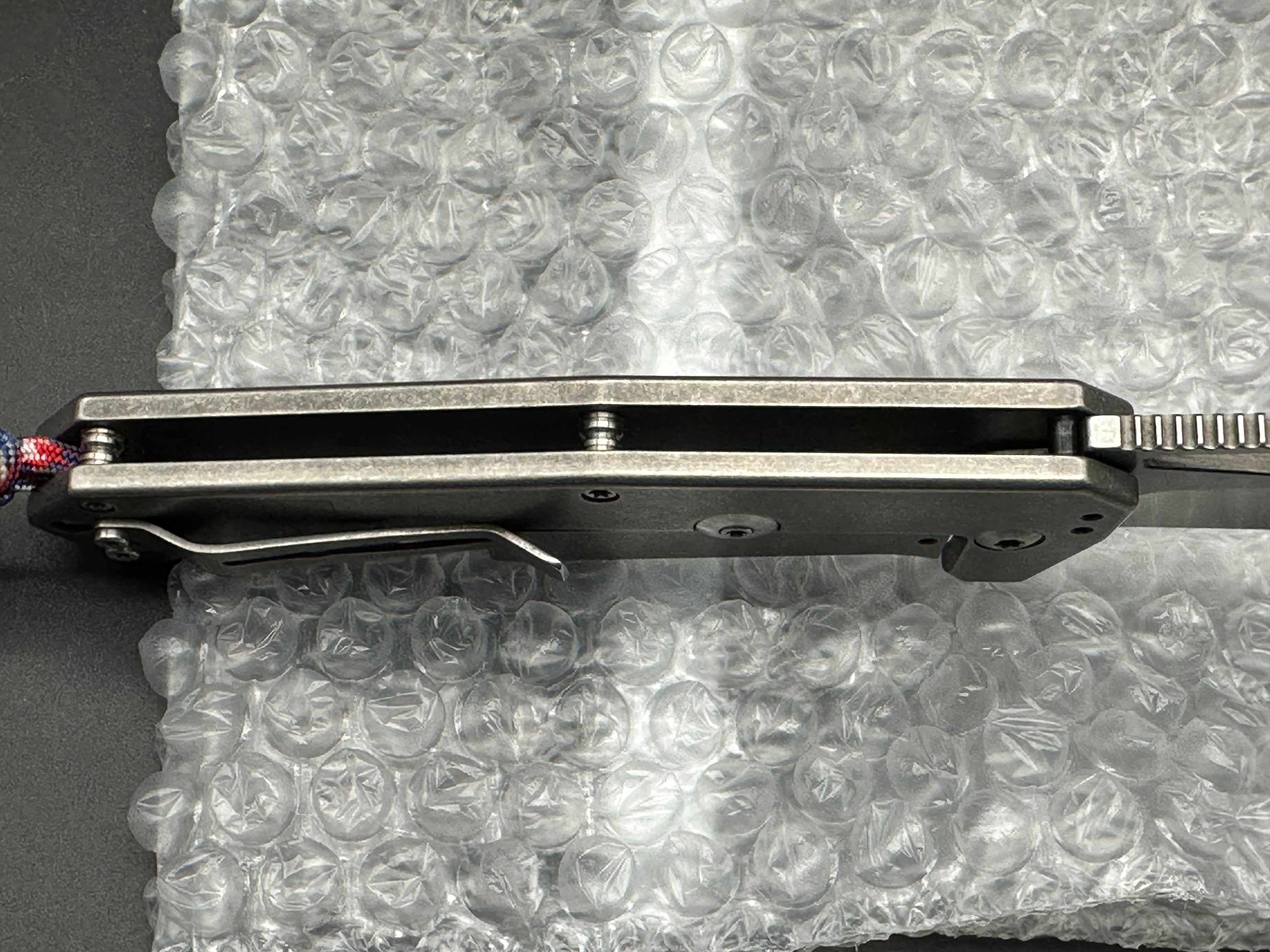 Burke Knives Hitman TAD Edition Flipper Knife - Premium Stonewashed PSF27 Steel Blade with Titanium Handle - EDC, Outdoor Survival, Camping & Tactical Use