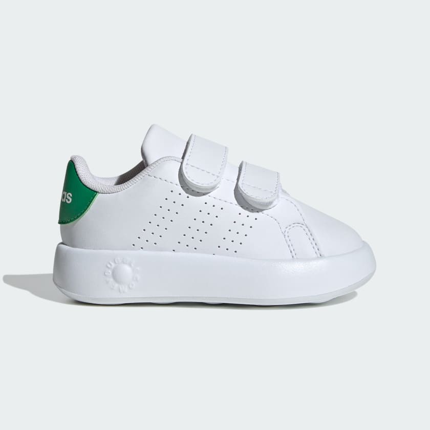 Adidas Kids Advantage Sneakers - White & Green Running Shoes for Boys & Girls - Comfortable Athletic Footwear for School, Sports & Outdoor Play