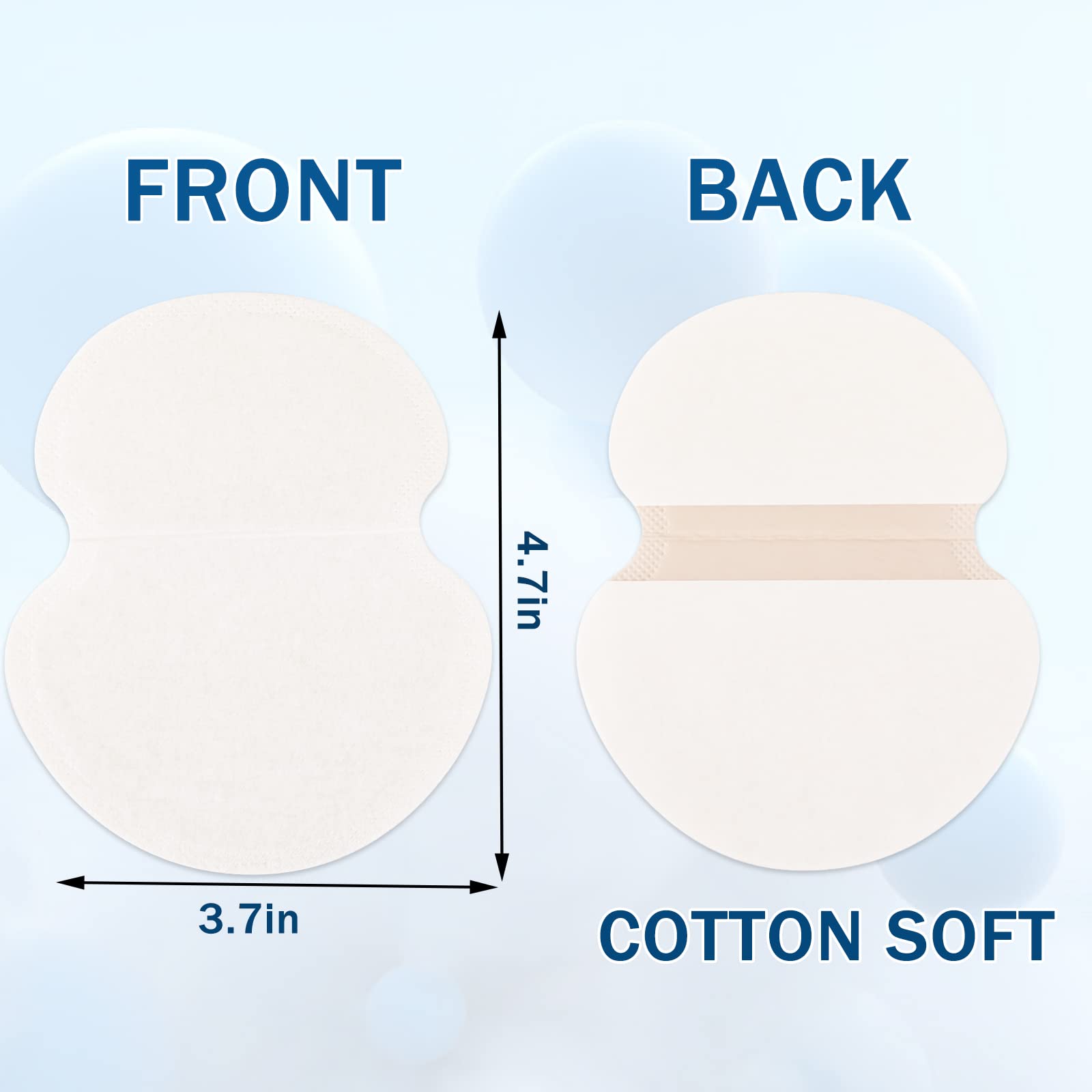 SEPGLITTER 60Pcs Disposable Underarm Sweat Pads for Women & Men - 100% Cotton, Extra Sticky, Unflavored, Super Absorbent Armpit Sweat Pads - Perfect for Workouts, Office Wear & Hot Weather Comfort