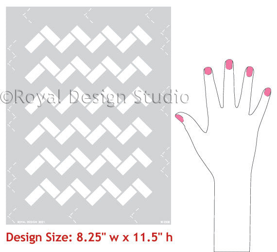Zig Zag Tiles Moroccan Christmas Stencil - DIY Holiday Decor, Wall Art & Gift Wrapping Template - Perfect for Home Decoration, Party Supplies & Craft Projects