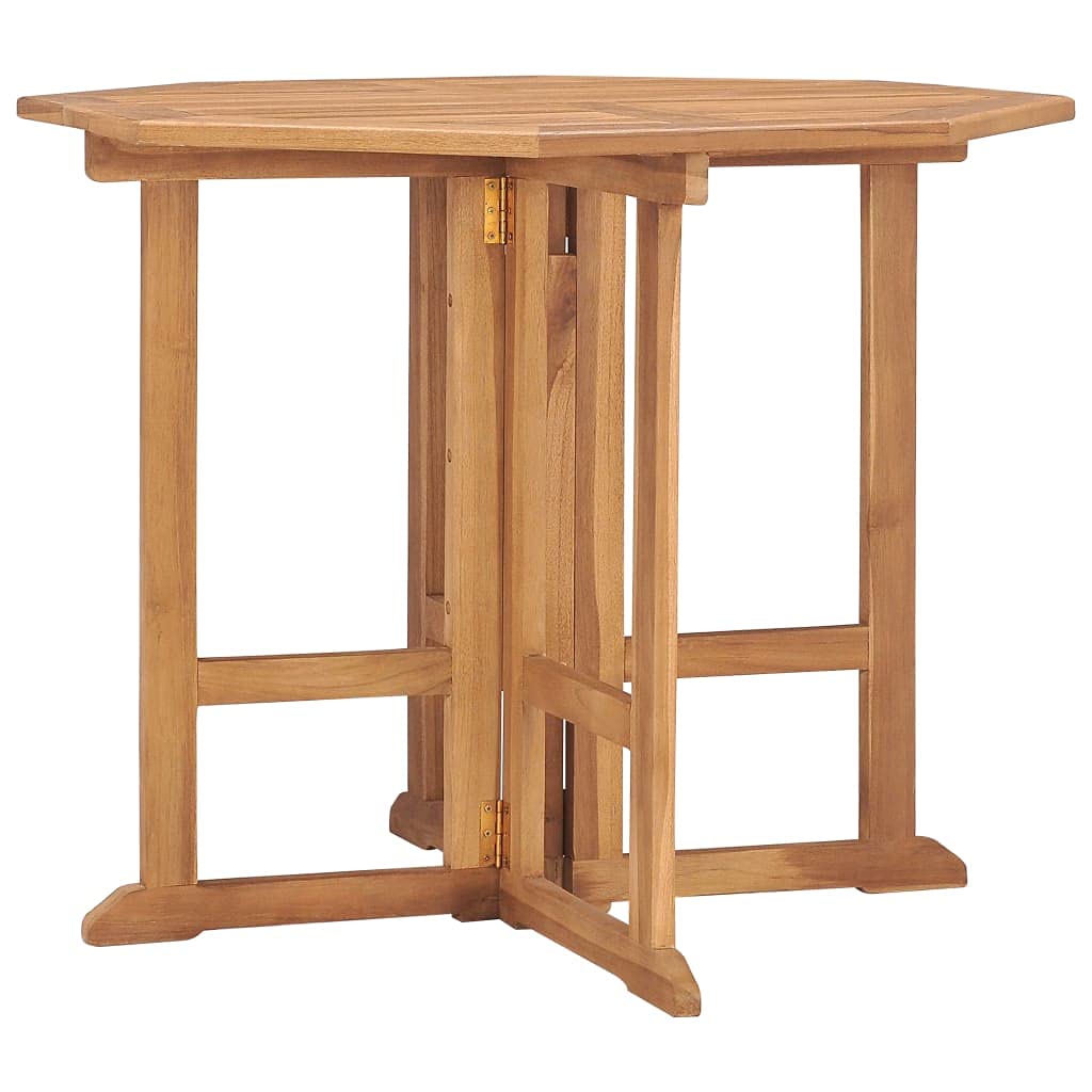 Foldable Teak Wood Outdoor Dining Table 35.4