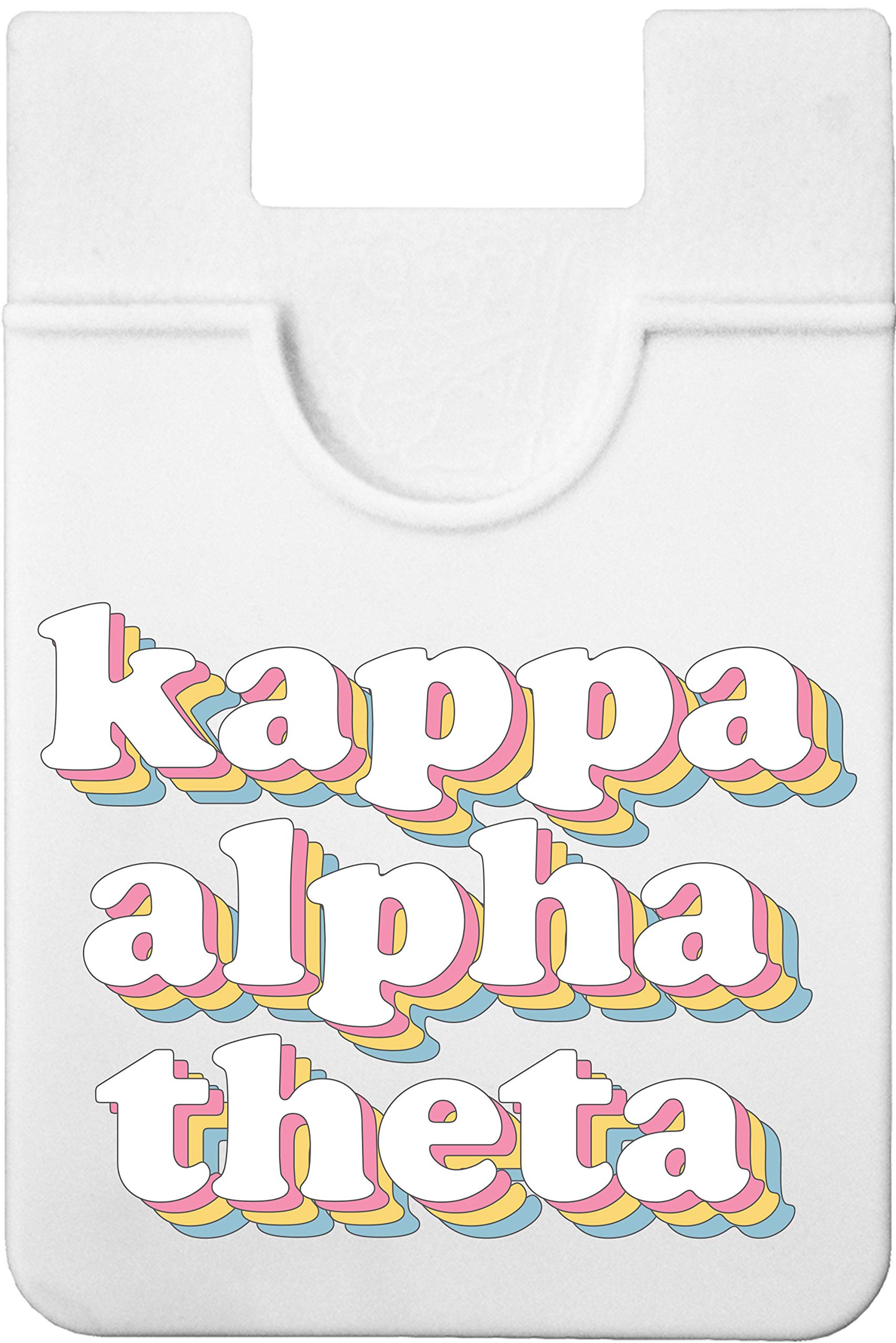 Kappa Alpha Theta Koala Pouch - Retro Design Slim Card Holder for Phone Case | Ultra-Thin Phone Wallet Stick On | Holds Credit Cards & Cash | Perfect for Sorority Sisters, College Students & Greek Life Events