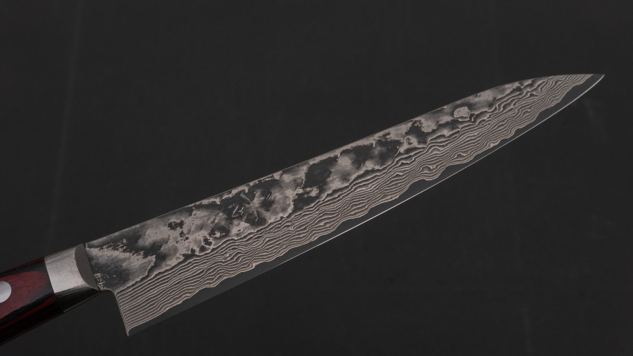 Hitohira VG-10 Nickel Damascus Petty Knife 150mm with Pakkawood Handle - Perfect for Slicing, Peeling & Precision Kitchen Tasks