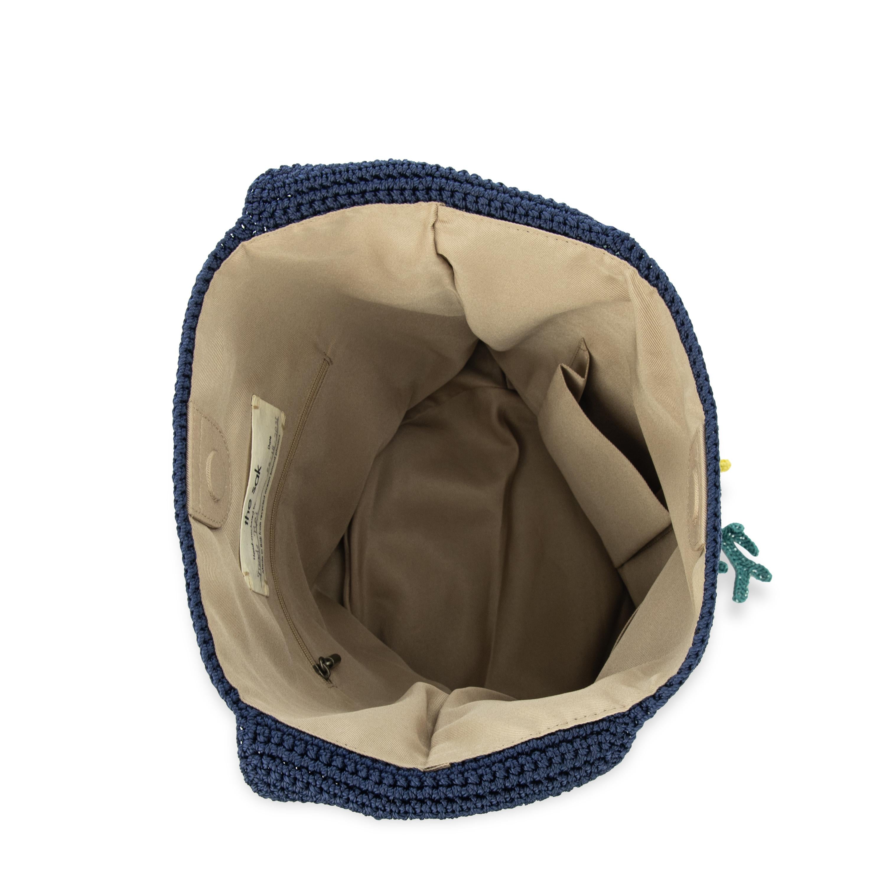 Handmade Crochet Hobo Bag - 120 Denim Ocean Blue Tote for Women - Perfect for Beach, Travel & Everyday Use