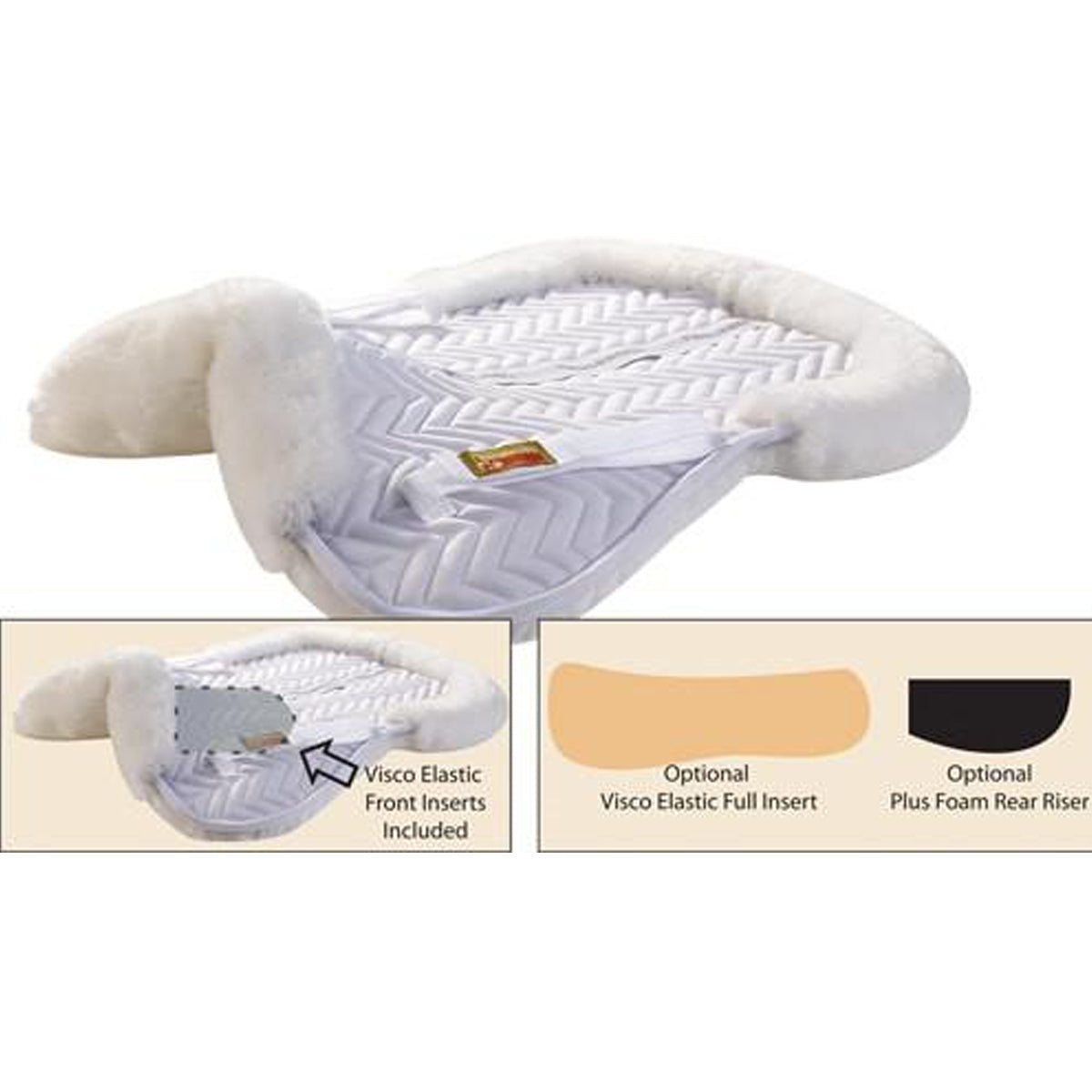 Premium Fleeceworks Sheepskin Perfect Balance Half Pad with Rolled Edge - Ideal for Horse Riding, Dressage & Equestrian Training