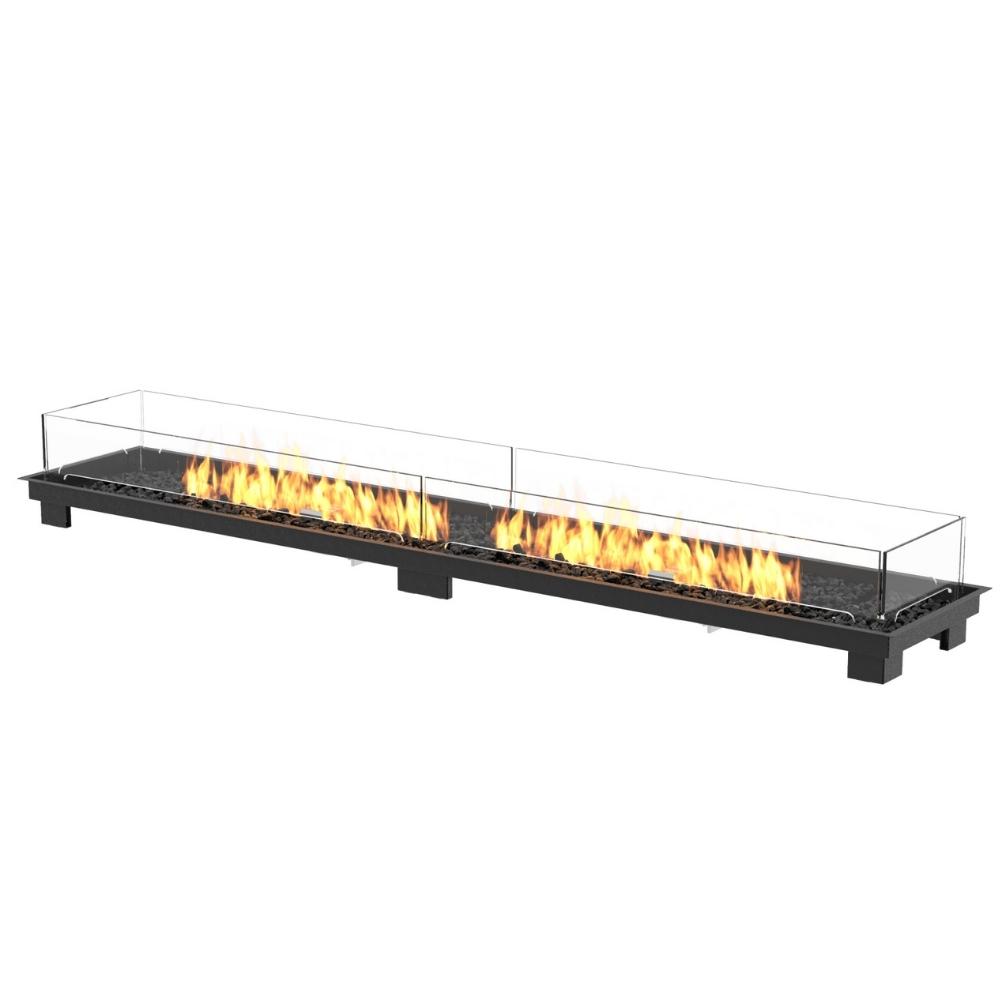EcoSmart Fire Linear 90 Indoor Outdoor Fire Pit Kit - Modern Gas Fireplace for Patio, Backyard, Deck & Garden Decor (Natural Gas or Propane)