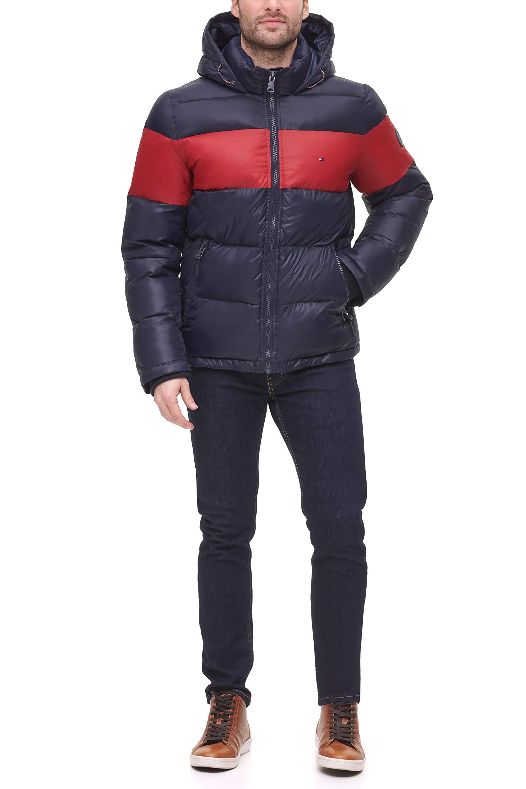 Tommy Hilfiger Men's Hooded Puffer Jacket - Lightweight Winter Coat for Cold Weather | Standard & Big & Tall Sizes | Perfect for Outdoor Activities, Commuting & Casual Wear