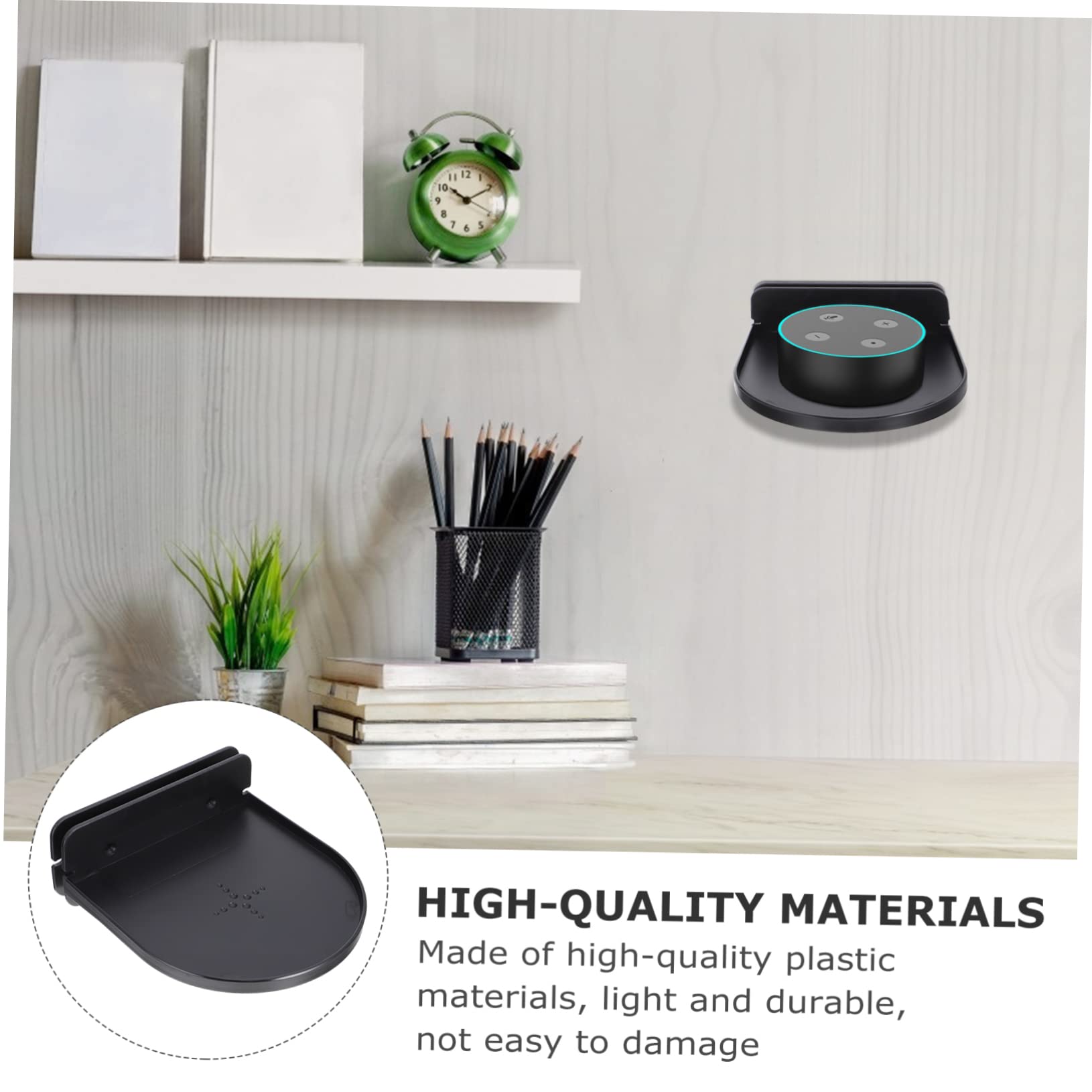 Levemolo 1-Pack WiFi Smart Outlet Stand - Wall Mountable Speaker Holder with Plastic Base | Perfect for Home Office, Kitchen & Bedroom Smart Device Setup
