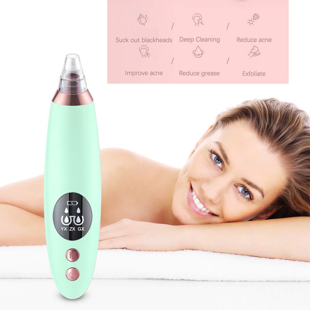 Yafei Pore Vacuum Blackhead Remover - Upgraded Strong Suction Rechargeable Facial Cleansing Tool for Blackhead & Pimple Removal - Perfect for Daily Skincare & Spa Treatments