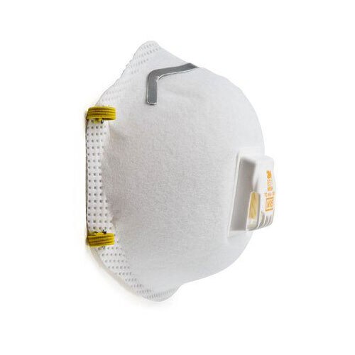 3M 8511 N95 Particulate Respirator with Cool Flow Exhalation Valve - Box of 10 Masks for Dust, Pollen & Airborne Particles - Ideal for Construction, Woodworking & DIY Projects