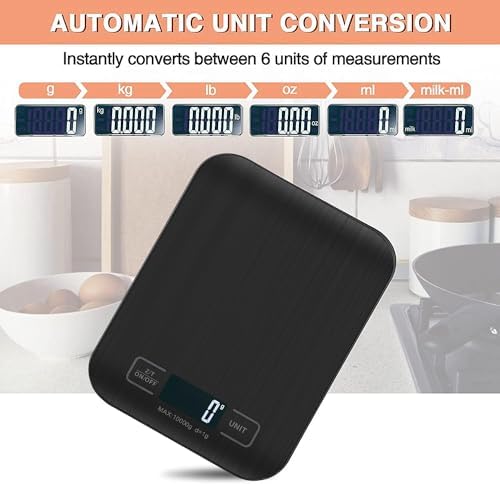 Torchtree Digital Kitchen Scale - 22lb/10kg Precision Food Scale with Tare Function, Touch Buttons & Backlit LCD Display (Includes Batteries) - Perfect for Baking, Cooking, Meal Prep & Portion Control