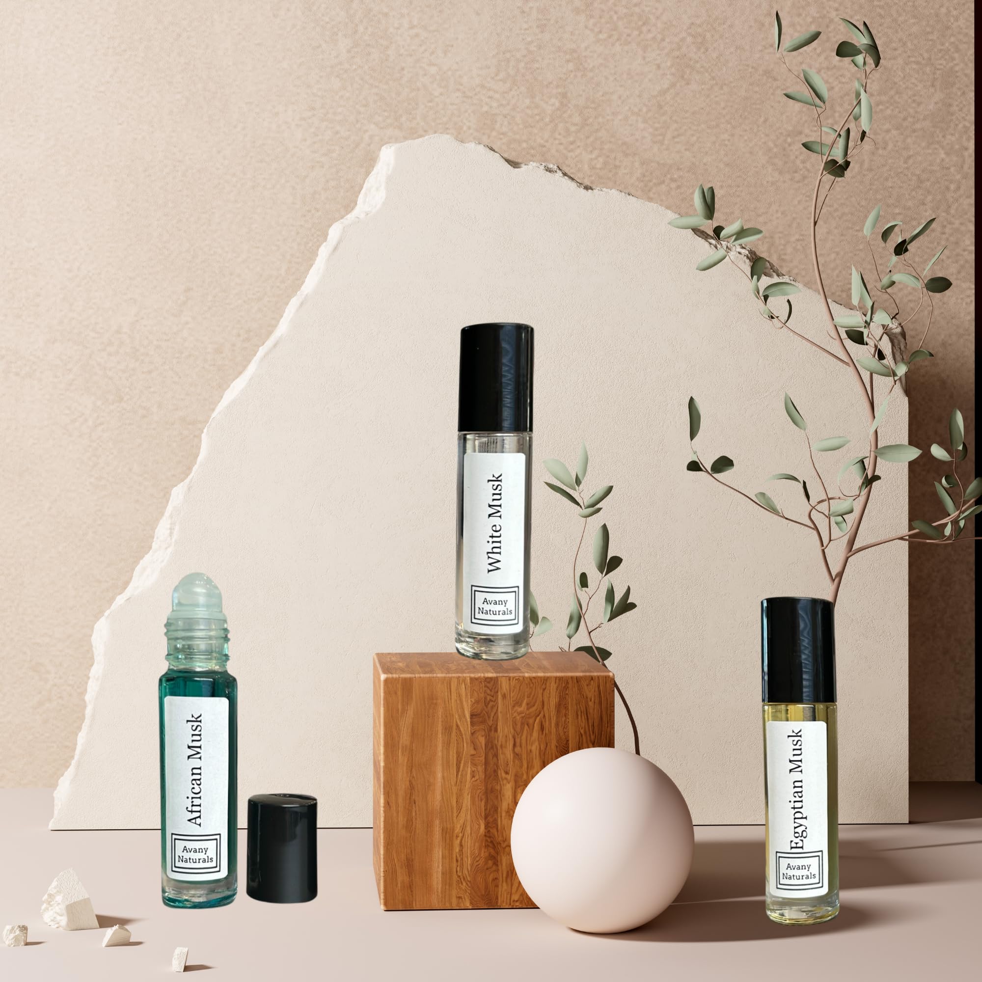 **Avany Set of 3 Women's Roll-On Fragrance Oils - Cool Water, Black & Organza Inspired Perfume | Alcohol-Free, Concentrated Body Oil for Women | Travel-Friendly Rollerball | Perfect Gift for Her | Ideal for Daily Wear, Office & Special Occasions**
