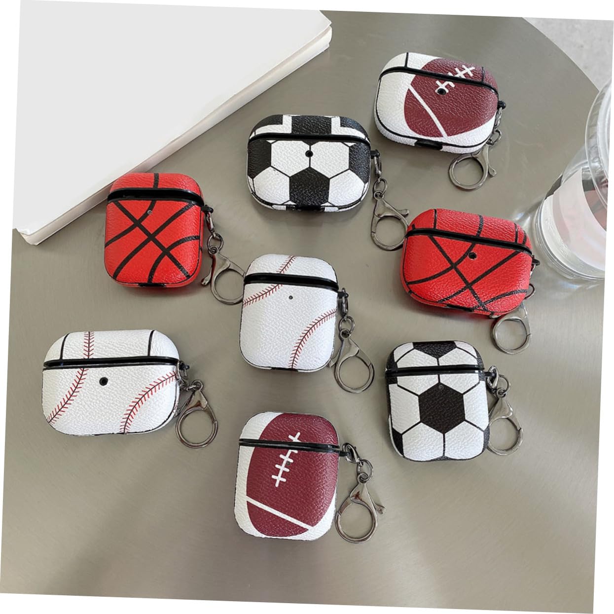 3-Pack Shockproof Earbuds Case - Durable Basketball Headphone Cover with Scratch-Resistant Protection | Perfect for AirPods, Wireless Earbuds & Sports Accessories Storage