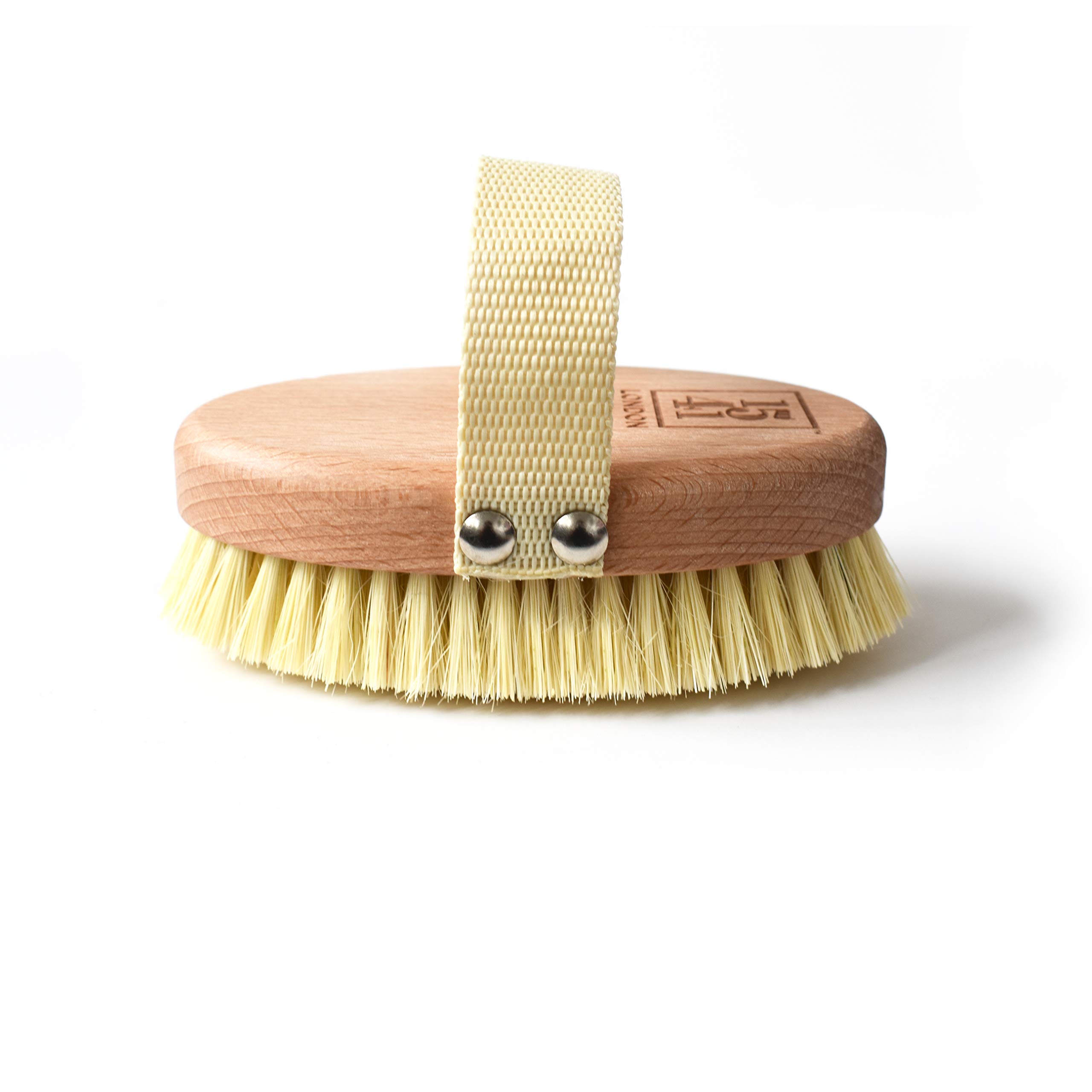 1541 London Dry Skin Body Brush with Natural Cactus Bristles - Lymphatic Drainage & Exfoliating Massager - Dry Brushing for Cellulite Reduction & Glowing Skin - Perfect for Spa, Home Use & Self-Care Routine